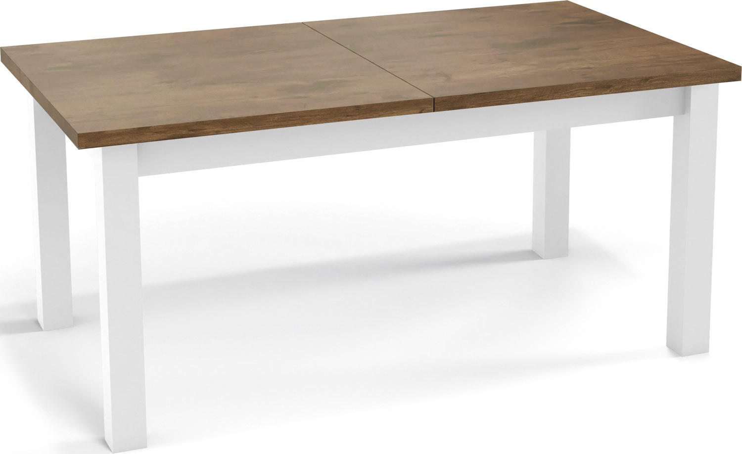 ESSTISCH Molly rechteckig ausziehbar, Lefkas Eiche 160-240/90/75 cm - Alteiche/Weiß, Holz/Holzwerkstoff (160/90/75cm) - WFL GROUP
