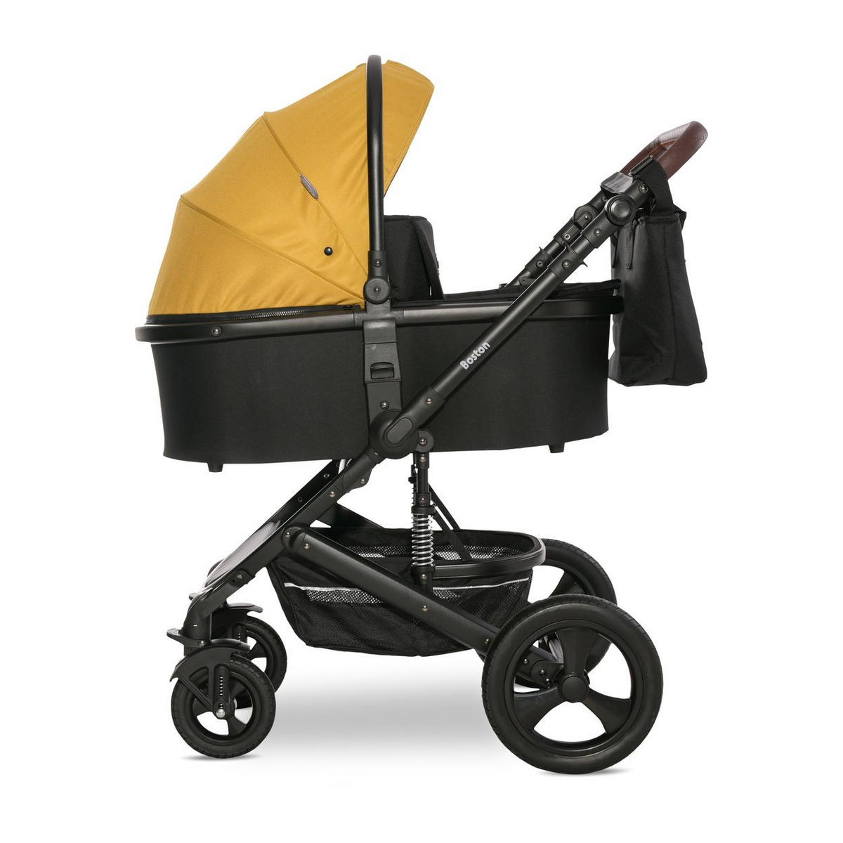 KOMBIKINDERWAGEN Boston 2 in 1 Sportsitz Babywanne Mückennetz bis 22 kg - Gelb, Metall (106/60/118cm) - Lorelli