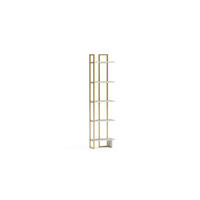 ECKREGAL Alice Weiß Gold - Goldfarben/Weiß, Holzwerkstoff/Metall (45/180/22cm) - Decorotika