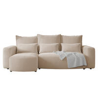 ECKSOFA Travis mit Bettkasten und Schlaffunktion, L-Form, Cord, Universal - Hellrosa, Holzwerkstoff (248/148cm) - 4ALL HOME