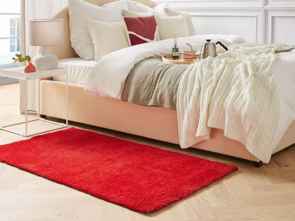 SHAGGY-TEPPICH Demre 150/80 cm - Rot, Kunststoff (80/150cm) - Beliani