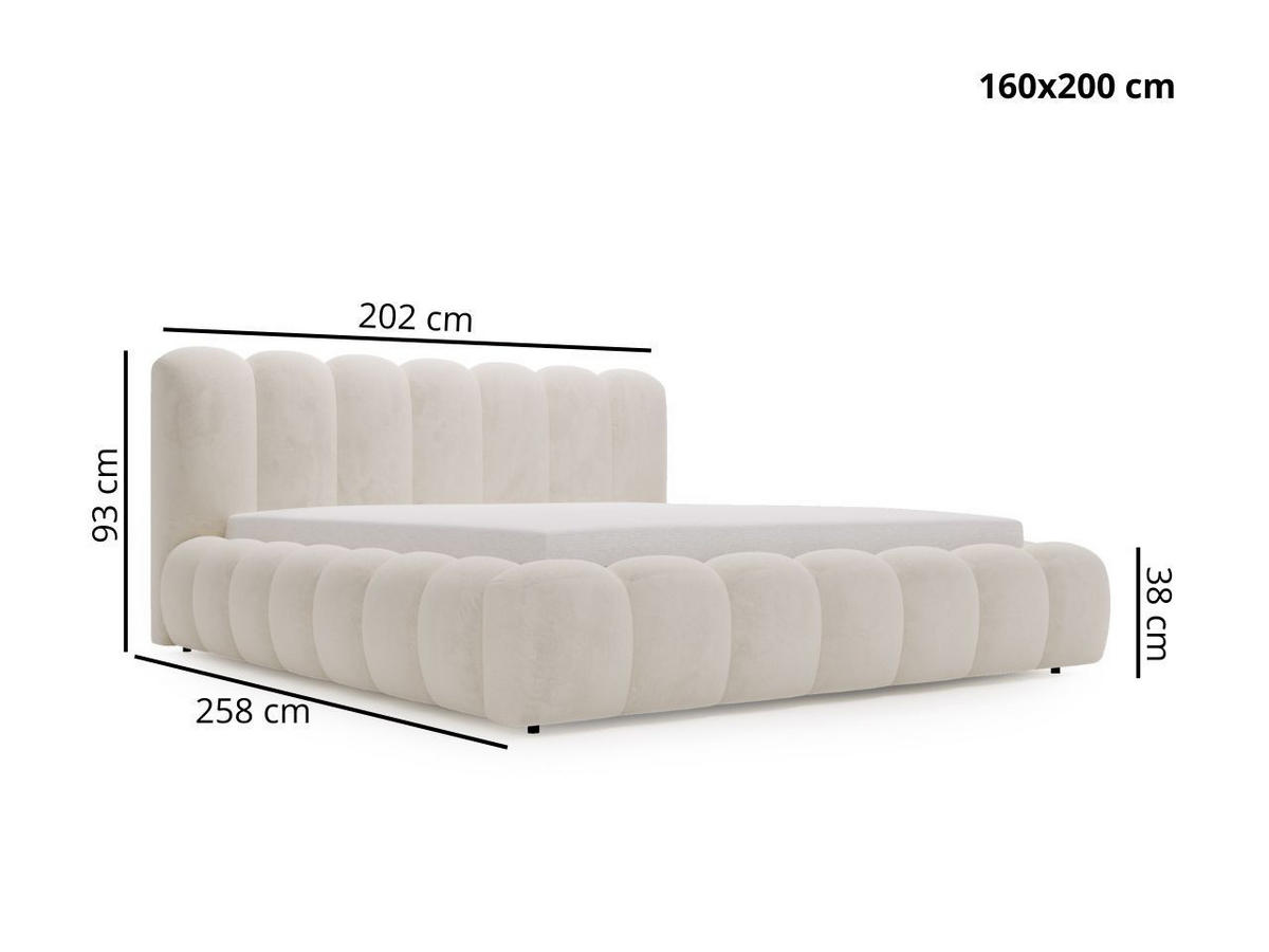 POLSTERBETT Averia 160x200 Braun - Braun, Textil (160/200cm) - Graingold