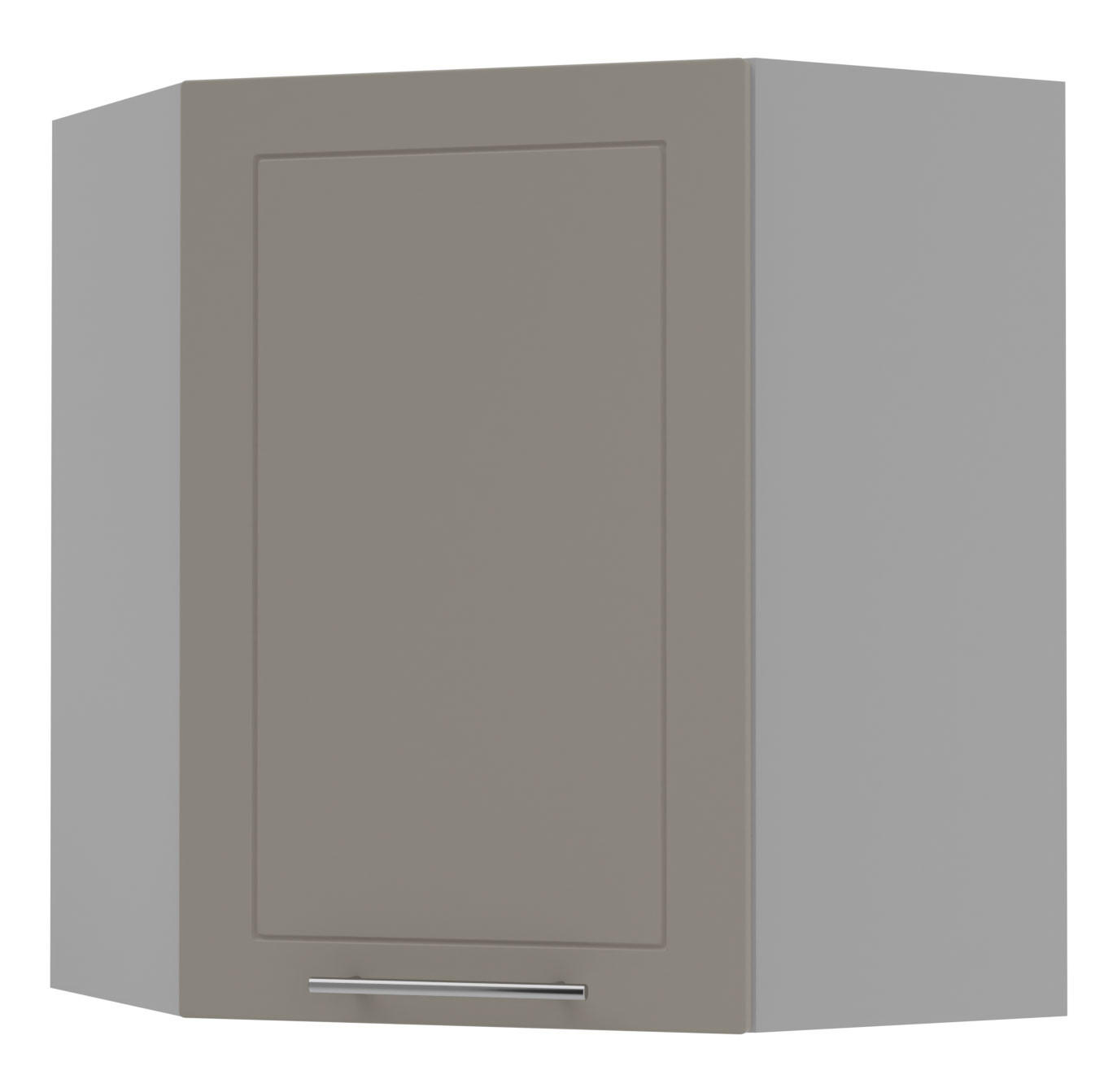 KÜCHENHÄNGESCHRANK Kvantum W10/60 Beige Matt / Grau Matt 60 / 60 / 72cm - Beige/Grau, Holz/Holzwerkstoff (60/72/60cm) - Feldmann-Wohnen