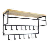 KLEIDERABLAGE Petri Schwarz - Schwarz, Metall (100/57/30cm) - LOFT42