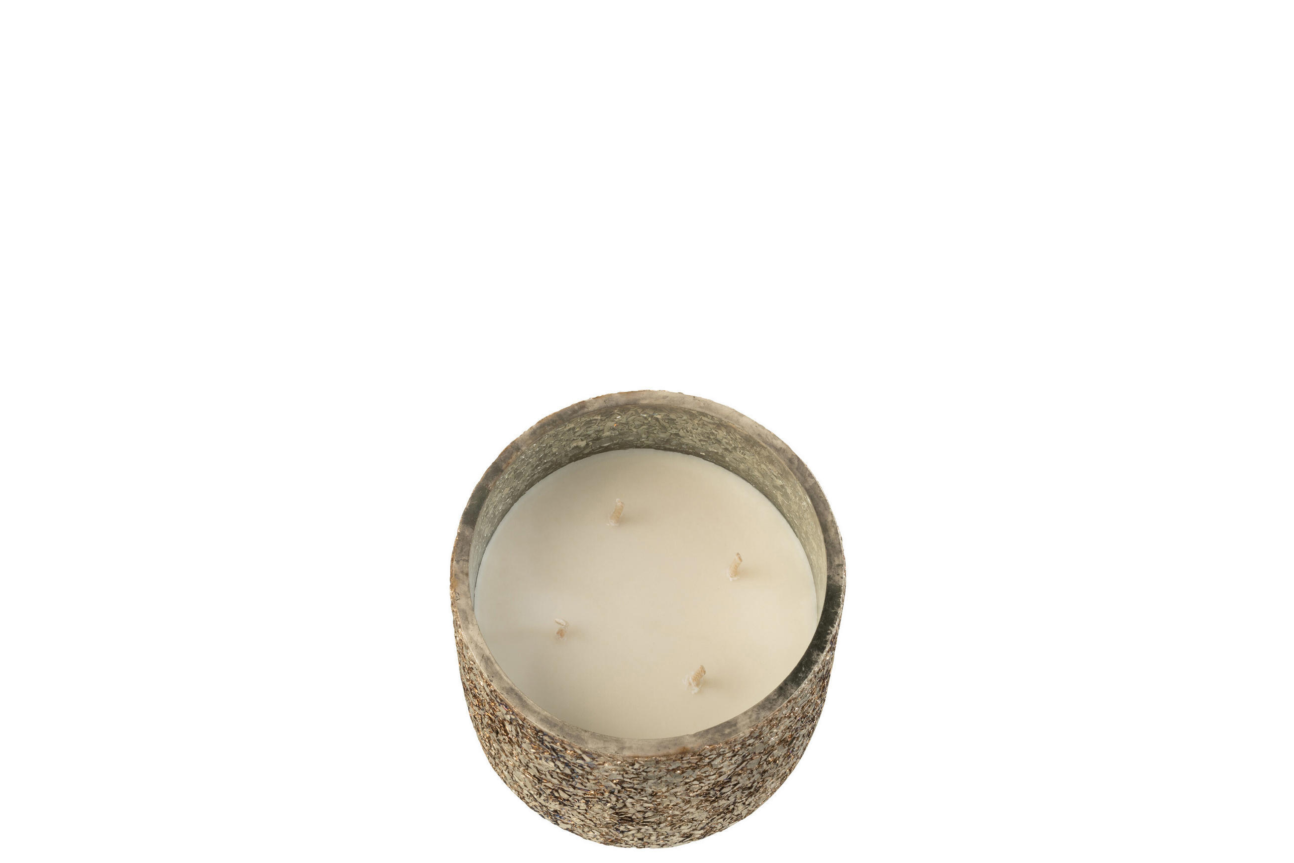 DUFTKERZE LUXURIA - Bronze - M - 60 Std. - Bronzefarben, Paraffin (14/15cm) - J-Line