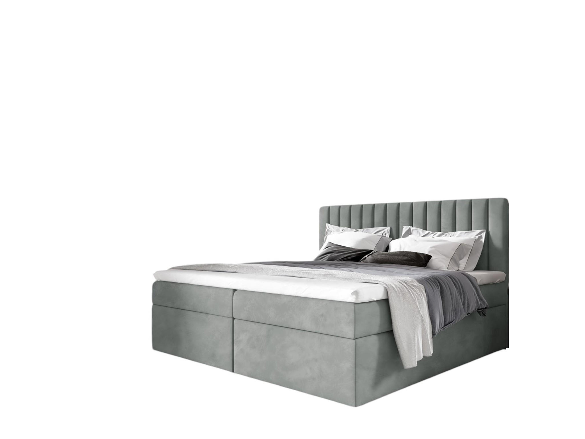 BOXBETT Linnea - Hellblau, Holzwerkstoff/Textil (200/220cm) - Fun Möbel