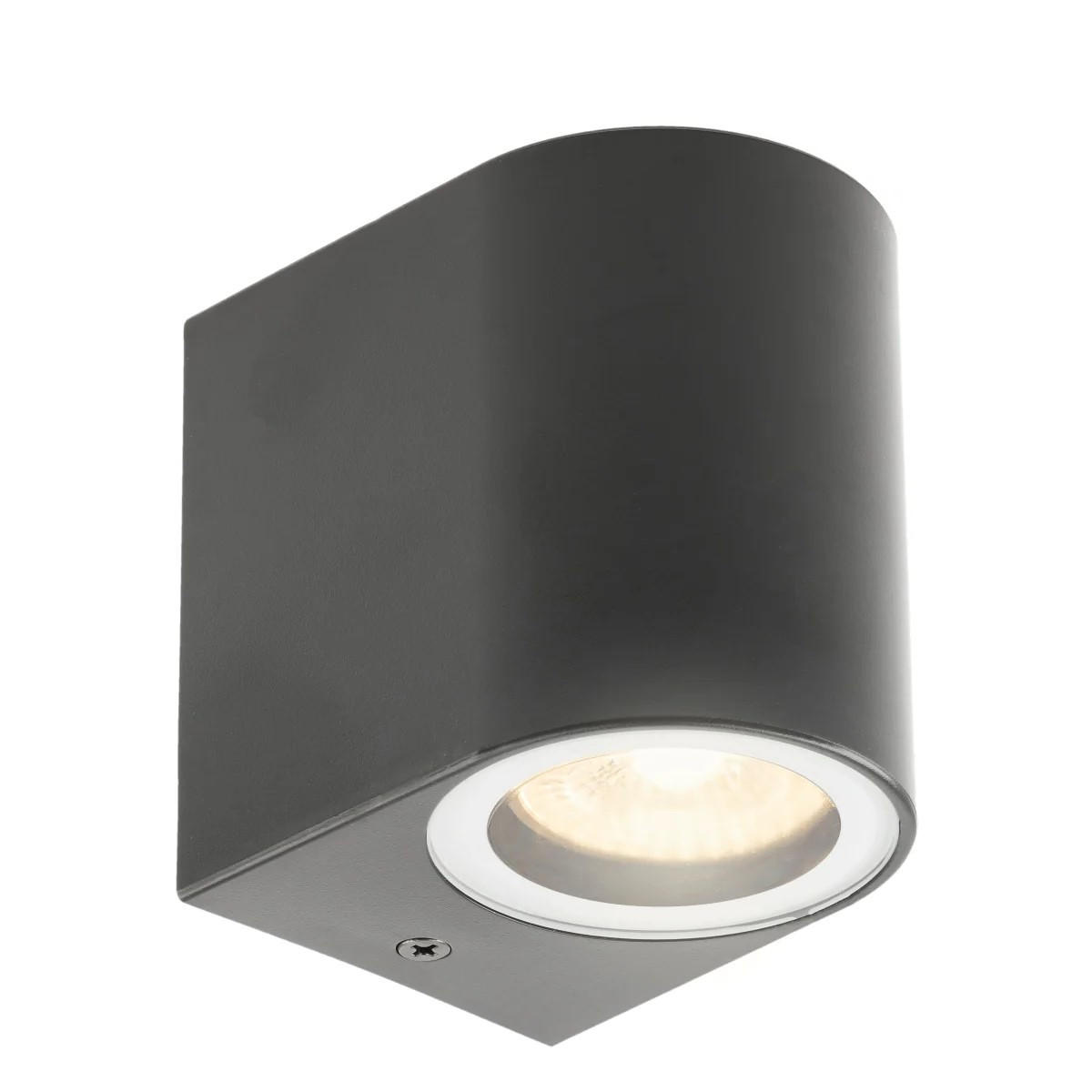 AUSSENWANDLEUCHTEE Schwarz GU10 AUßENWANDLEUCHTEE Schwarz - Schwarz, Kunststoff (9.5/8/7cm) - CGC Europe