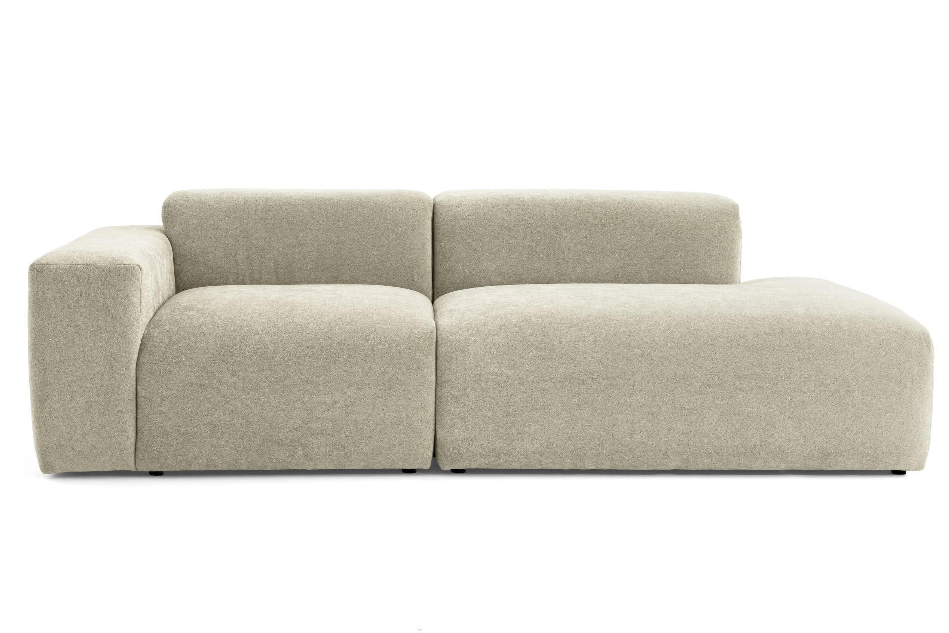 3-SITZER modulares Sofa HEAVEN SET 1 Rechts, Breite 255 cm Webstoff Olivgrün - Schwarz/Olivgrün, Holz/Kunststoff (102/71/255cm) - Muffo