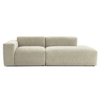 3-SITZER modulares Sofa HEAVEN SET 1 Rechts, Breite 255 cm Webstoff Olivgrün - Schwarz/Olivgrün, Holz/Kunststoff (102/71/255cm) - Muffo