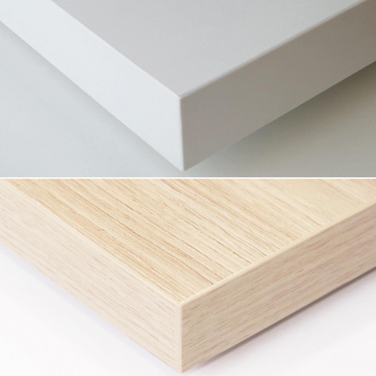 LOWBOARD, Weiß und Eiche, 310/37/50cm, mit Led - Weiß, Holzwerkstoff (310/50/37cm) - Skraut Home