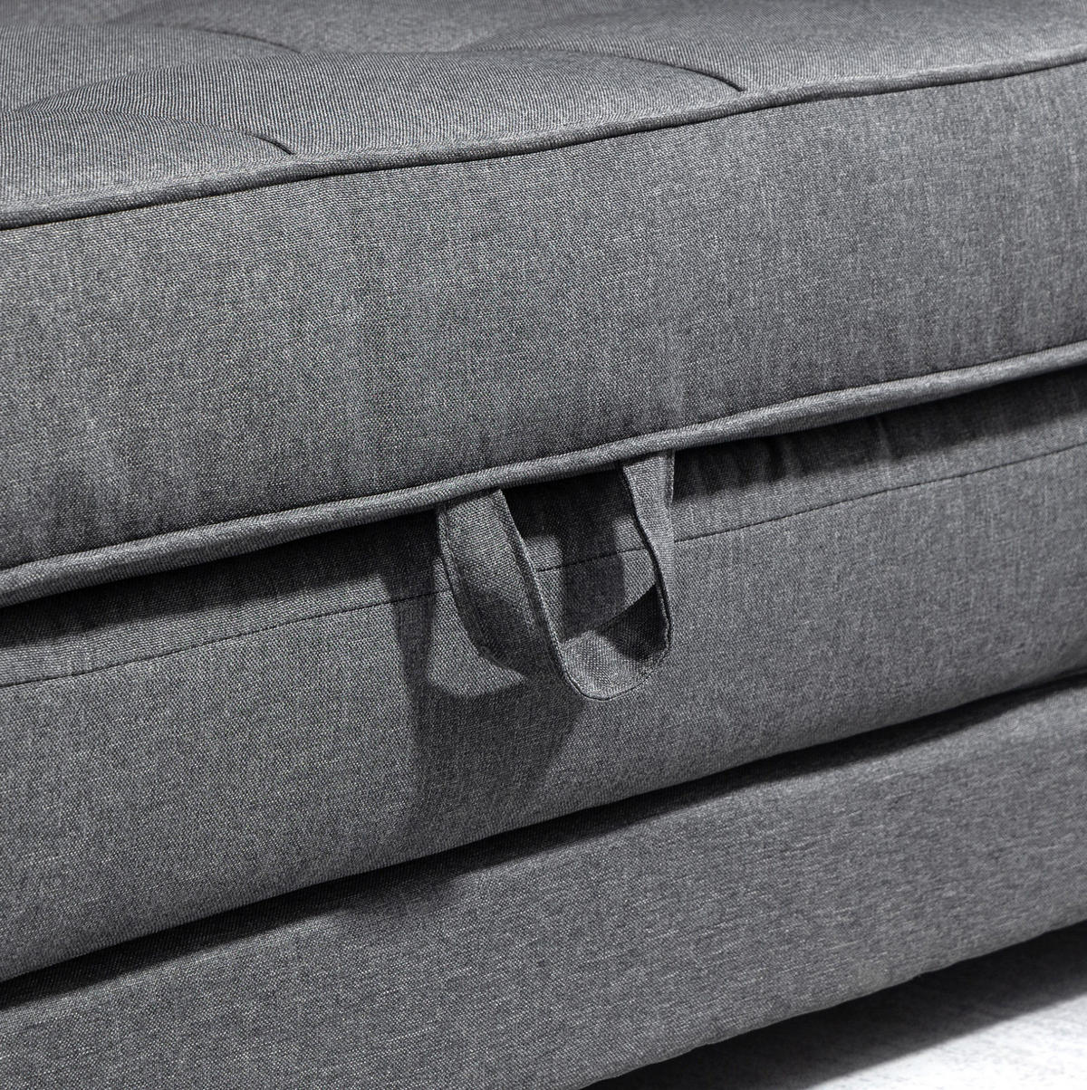 SCHLAFSOFA ausziehbar 147,5 x 75 x 85 cm Grau - Grau, Holzwerkstoff (147.5/85/75cm) - Meubliv