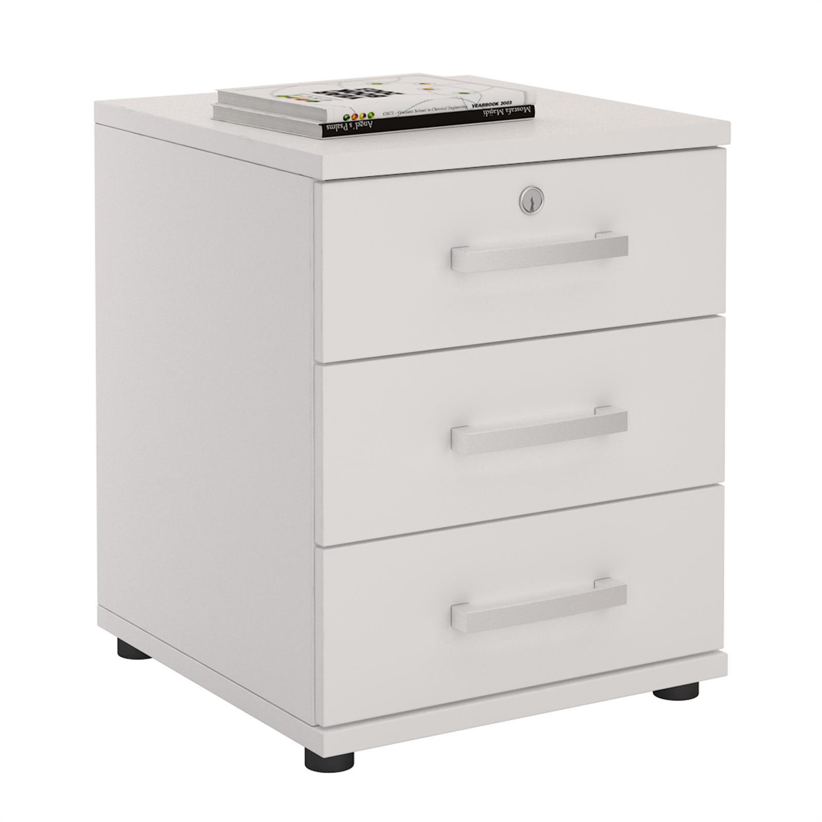 BÜROCONTAINER TORONTO - Weiß, Holzwerkstoff (44/55/45cm) - CARO-Möbel
