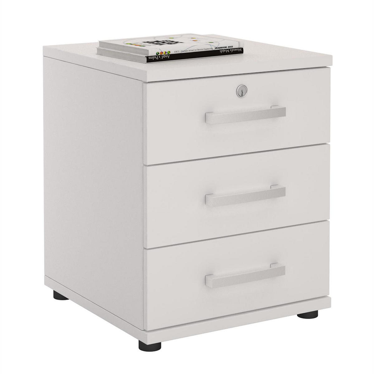 BÜROCONTAINER TORONTO - Weiß, Holzwerkstoff (44/55/45cm) - CARO-Möbel