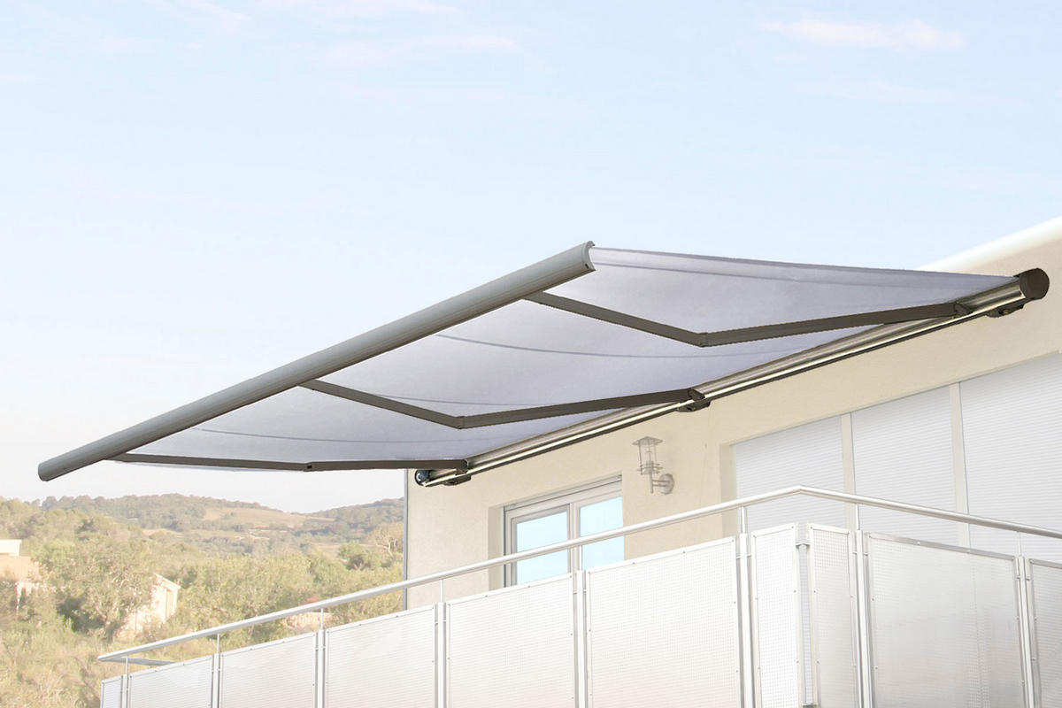 ELEKTRISCHE KASSETTENMARKISE Beige, Grau - Beige/Grau, Textil (600/16/300cm) - MCW