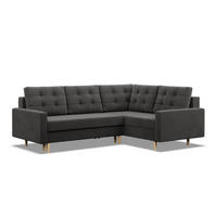 ECKSOFA RECHTS MIT SCHLAFFUNKTION BLANK, Grau - Grau, Textil (223/175cm) - Mebligo