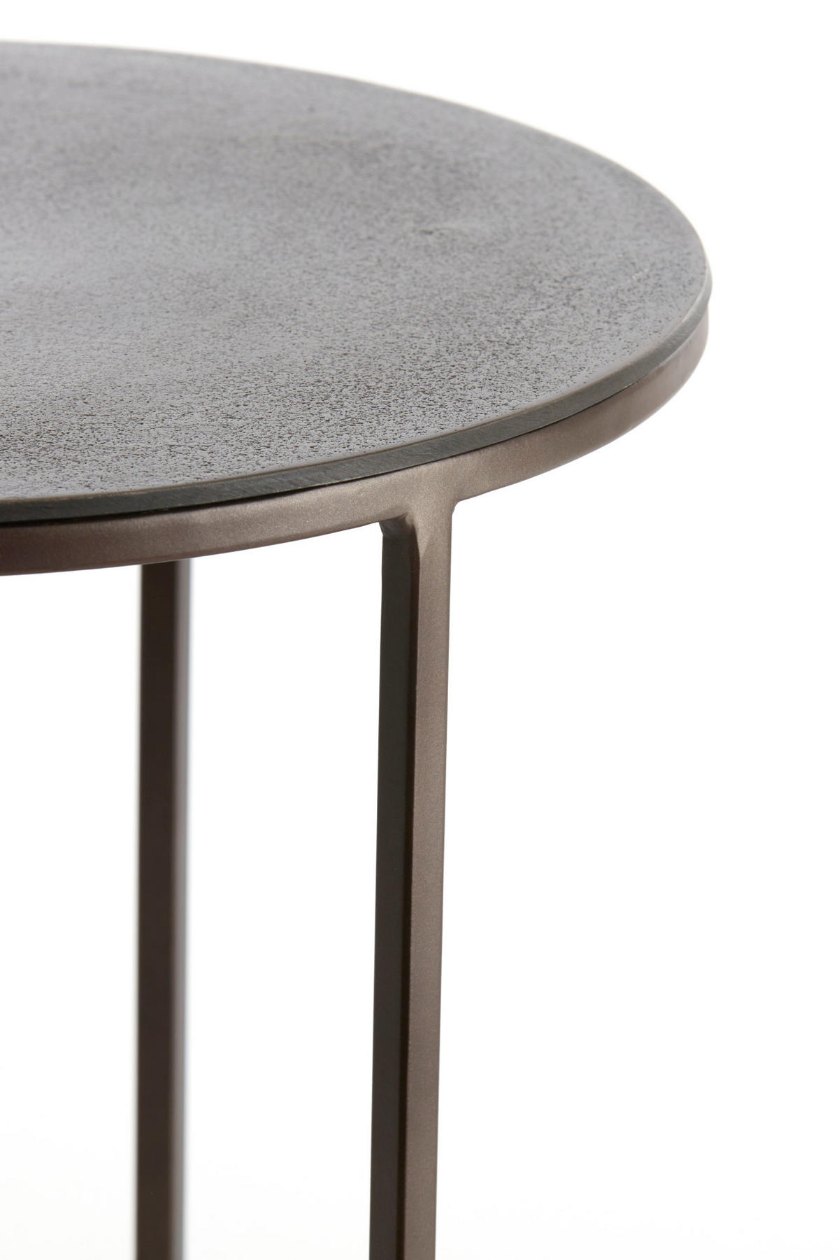 BEISTELLTISCH Talca Braun Ø49/52 cm 2er-Set - Braun, Metall (49/49/52cm) - Light & Living