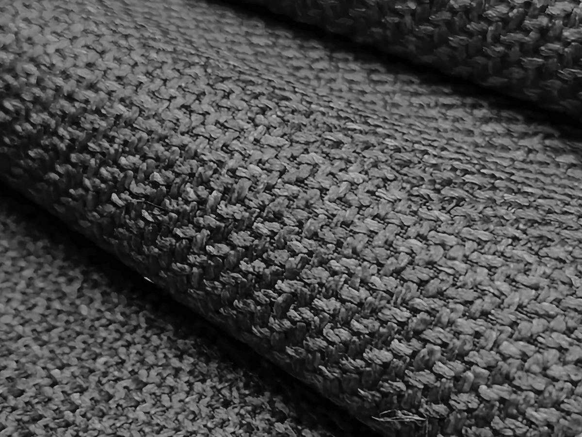 POUF Strukturstoff Grau - Dunkelgrau/Schwarz, Holzwerkstoff/Kunststoff (75/37/75cm) - Makamii