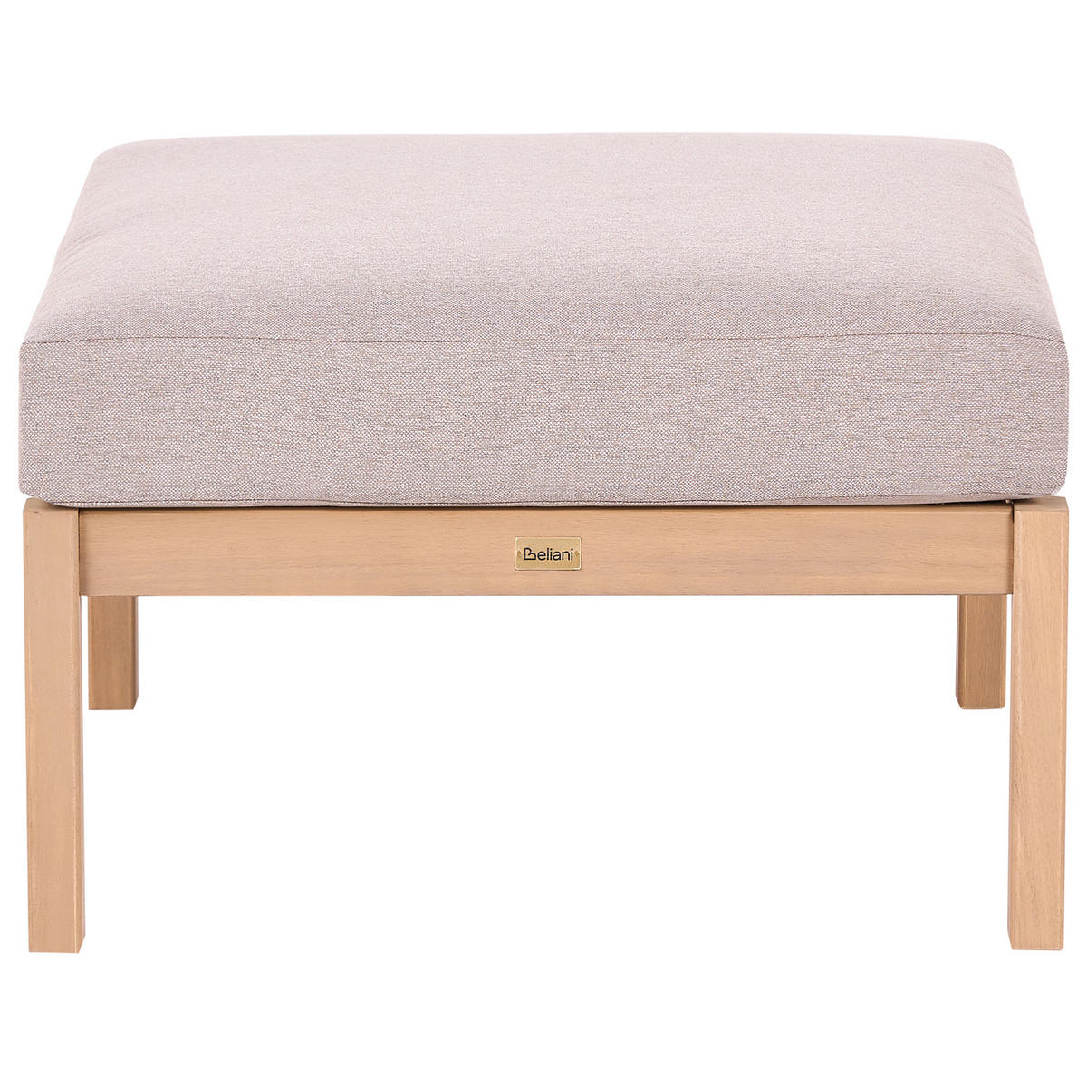 OTTOMANE Hellbraun Rivello - Hellbraun/Beige, Holz (66/42/66cm) - Beliani