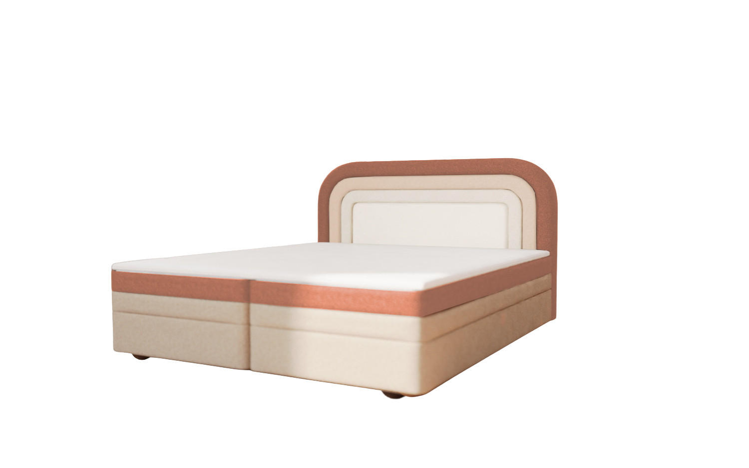 BOXBETT - Bett 10 NEST - Aragon - 140x200 cm - Stilvolles Kopfteil als eleganter Blickfang - Beige, Holz (140/200cm) - ROYAL24_MARKT