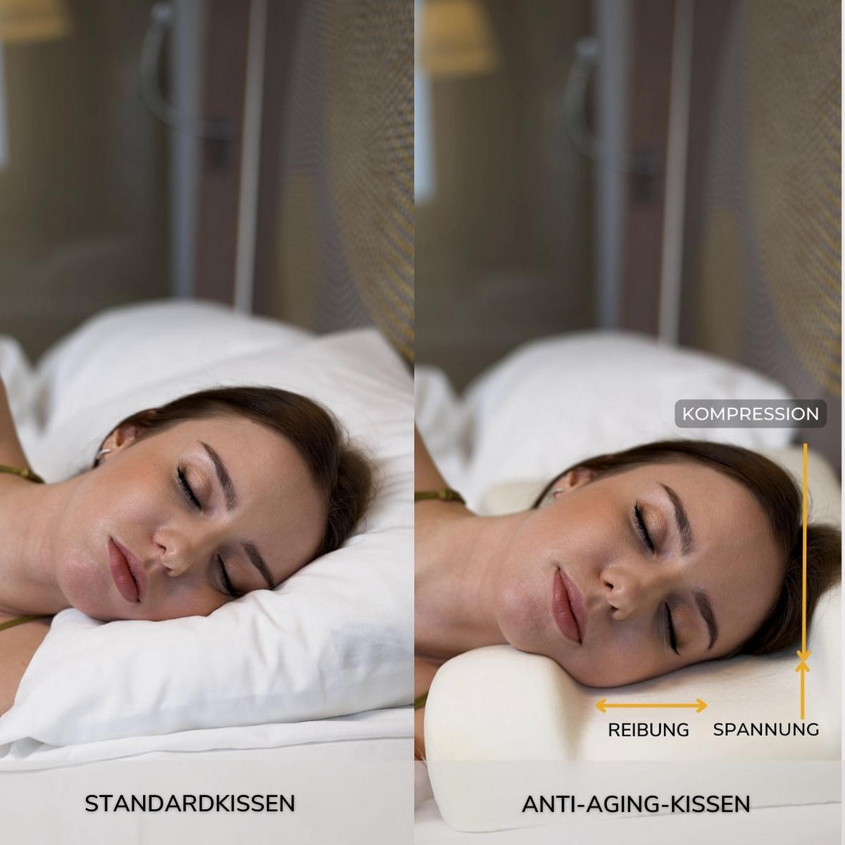 ANTI-AGING-KISSEN SEIDEN SOIE DE BEAUTÉ 58/37 CM - Weiß, Textil (37/58cm) - INPHYSIO