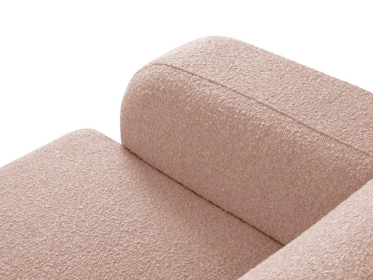 ECKSOFA rechts Molino aus Boucle puderrosa 6 Sitzplätze - Pink, Textil (250/315cm) - Micadoni