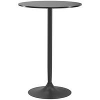 BARTISCH MDF Stahl Schwarz - Schwarz, Holzwerkstoff (70/70/102cm) - HOMCOM