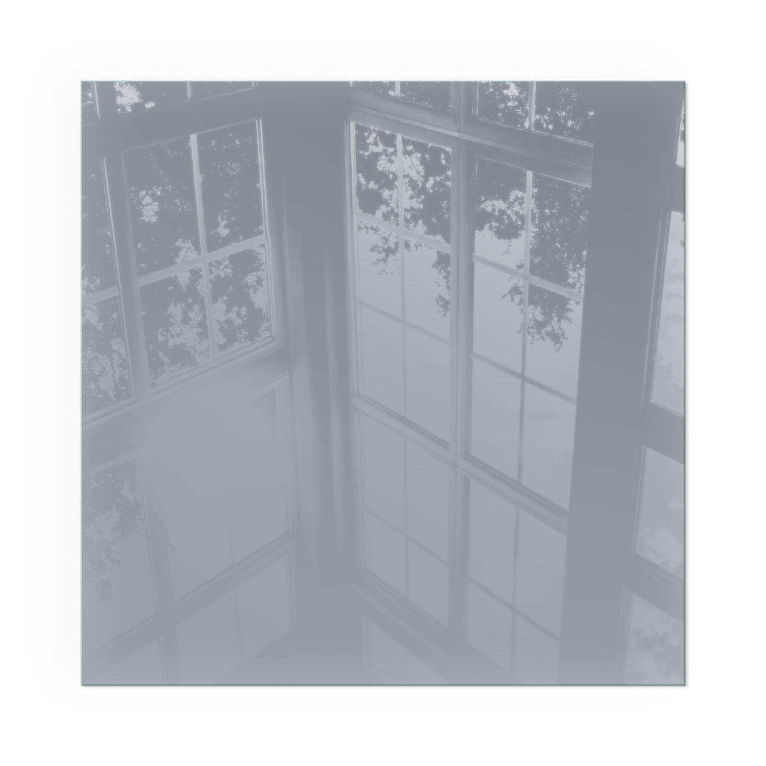 GLASPLATTE für Kamin 60x60 cm - Grau, Glas (60/60/0.4cm) - TULUP