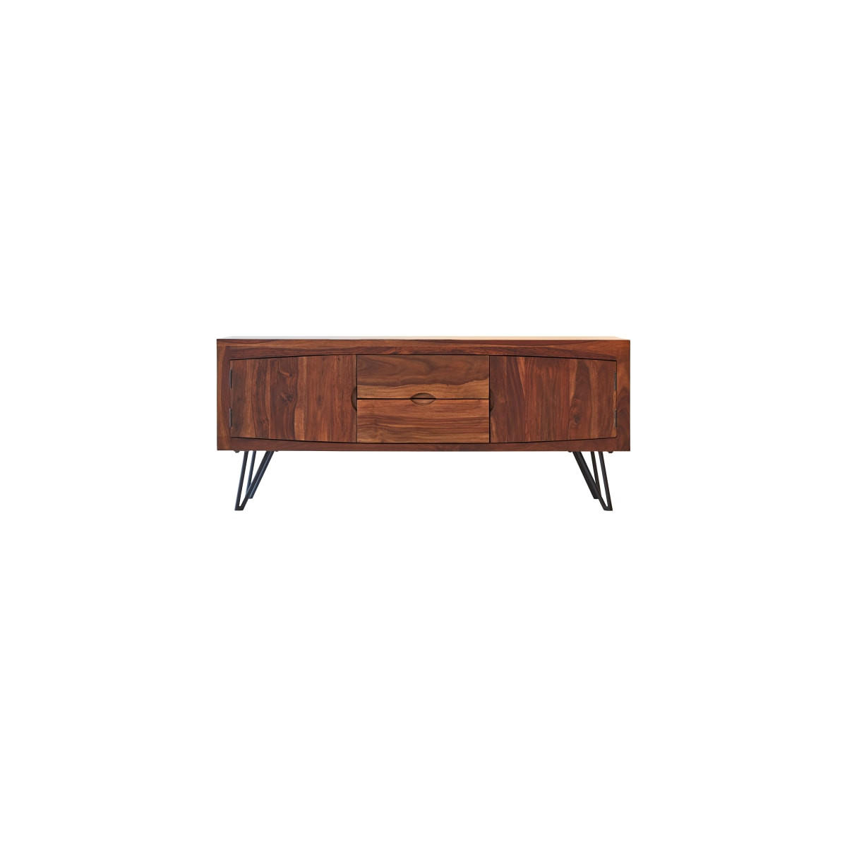 TV-SCHRANK Bonnie Dunkelbraun aus Palisander - Dunkelbraun, Holz (150/62/45cm) - Tikamoon