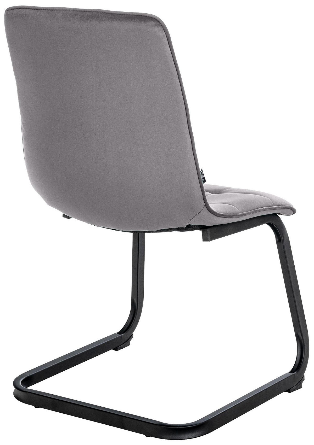 SCHWINGSTUHL Metall dunkelgrau - Dunkelgrau/Schwarz, Textil/Metall (47/87/58cm) - CLP