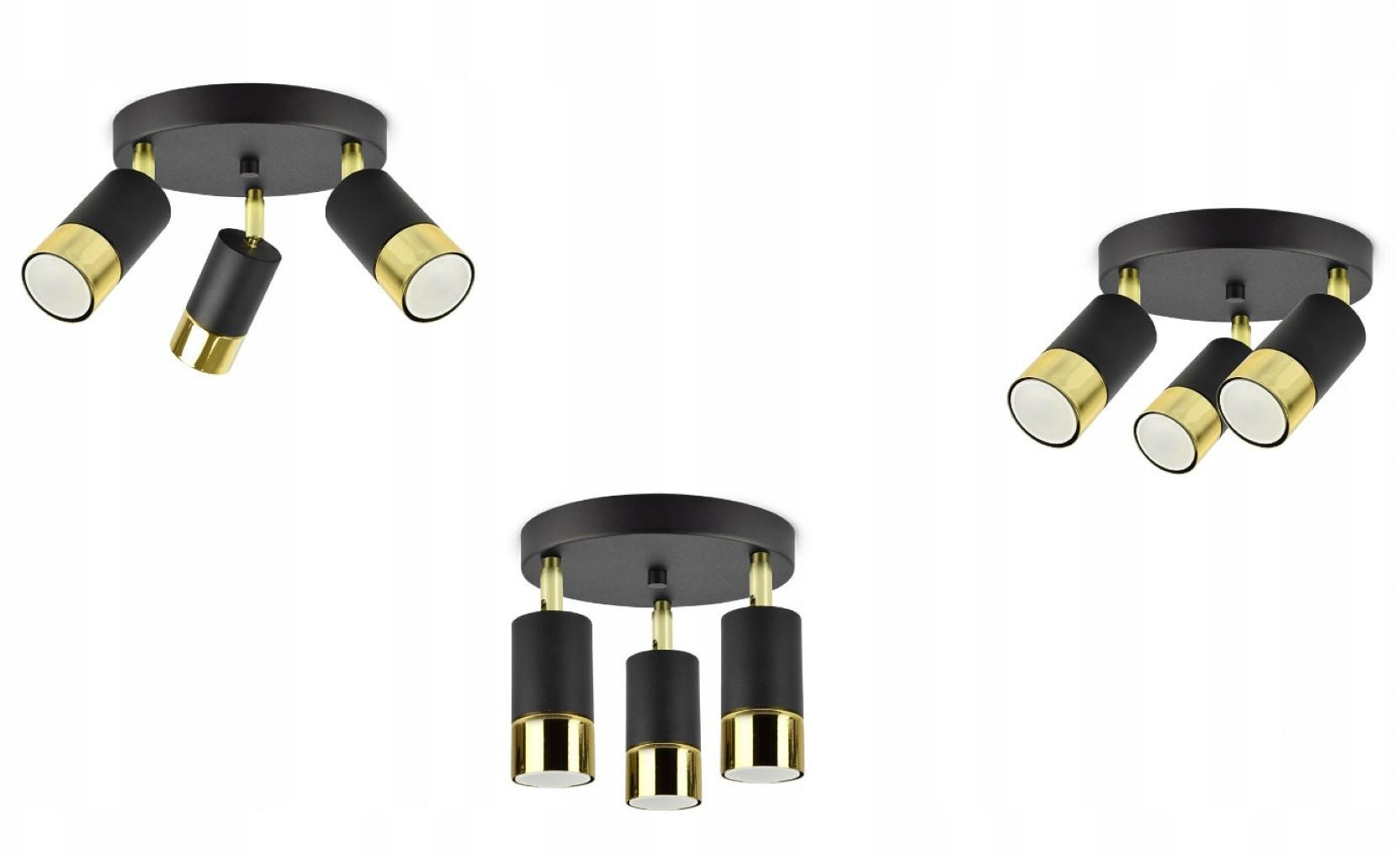 DECKENLEUCHTE Milano Tube - Goldfarben/Schwarz, Metall (20/20/18cm) - kiki design