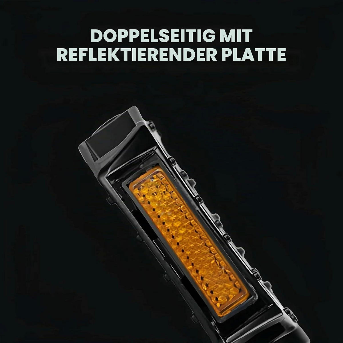 FAHRRADPEDALE Aluminium Schwarz mit Reflektoren - Schwarz, Metall (10/1.5/11cm)