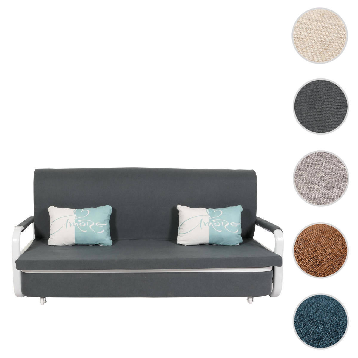 SCHLAFSOFA Anthrazit - Anthrazit, Textil (190/71/185cm) - MCW