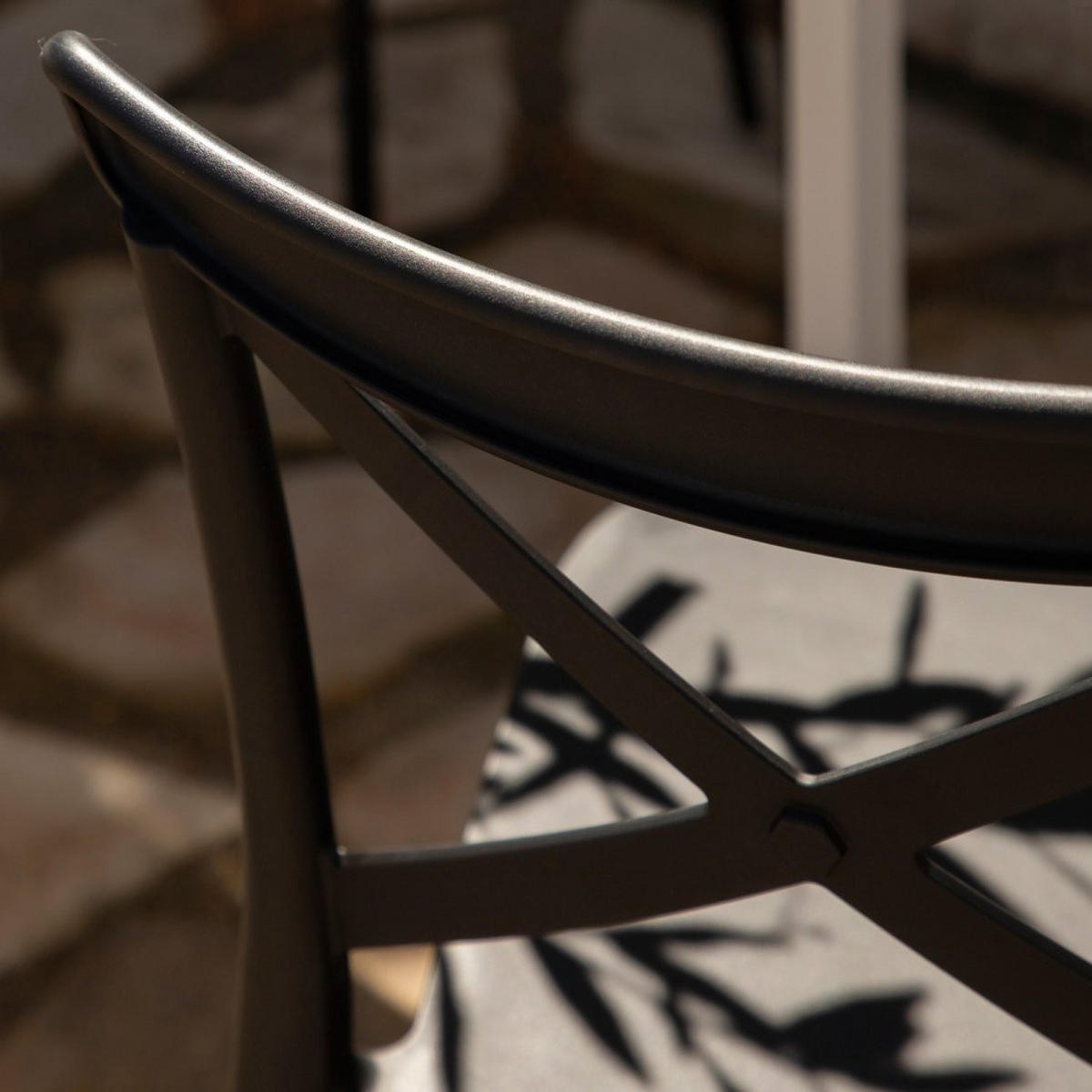 STUHL FÜR DRAUSSEN Birk Grau 48 cm x 81 cm - Grau, Kunststoff (48/81/53cm)