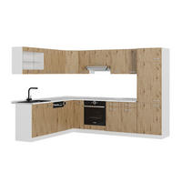 ECKKÜCHE R-Line Artisan Eiche/Weiß 227 x 287 cm, AP Marmor - Eiche Artisan/Weiß, Holzwerkstoff (287/81.6/60cm) - Vicco