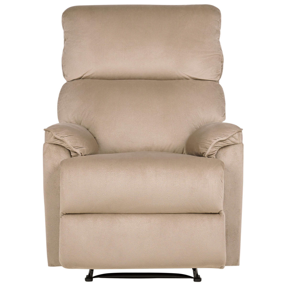 SESSEL Polsterbezug hellbraun verstellbar Everton - Braun, Textil (82/104/93cm) - Beliani