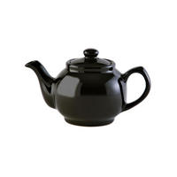 TEEKANNE 450 ml Steingut klassisch schwarz, für 2 Tassen - Schwarz, Keramik (0.36L) - Price & Kensington