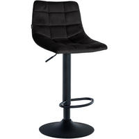 BARHOCKER Samt schwarz - Schwarz, Textil/Metall (43/87/46.5cm) - CLP