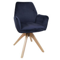 ESSZIMMERSTUHL Anthrazit, Blau - Blau/Anthrazit, Textil (60/87/60cm) - MCW