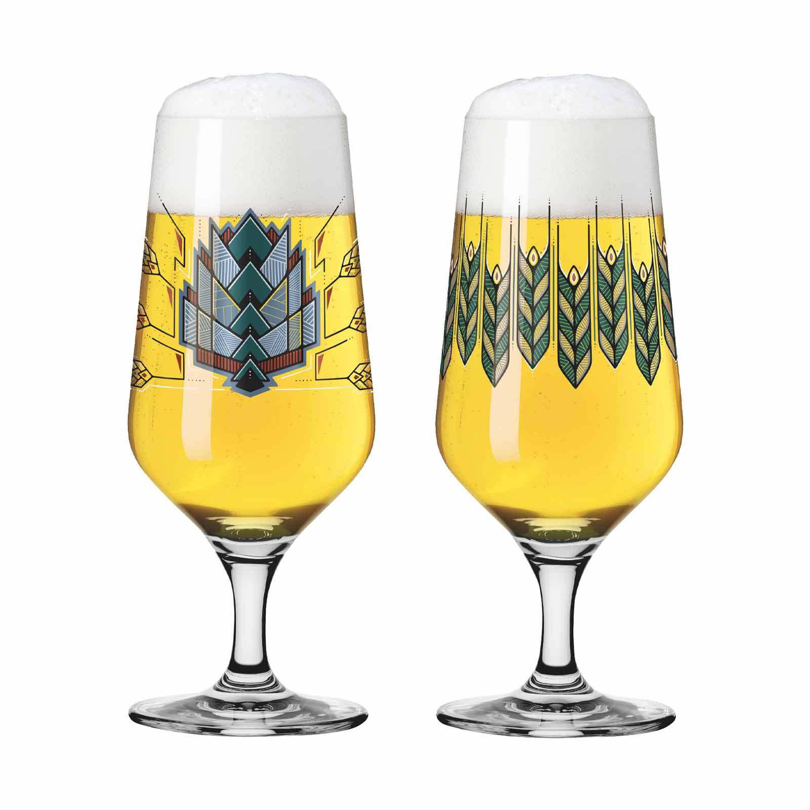 PILSGLÄSER MIT MOTIV Brauchzeit transparent 374 ml 2er Set - Transparent, Glas (0.374L) - Ritzenhoff