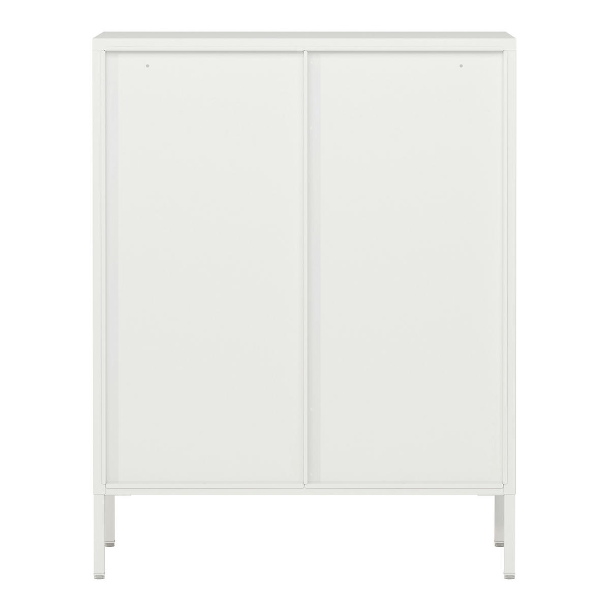 VITRINE Fauske - Weiß, Metall (80/101.5/40cm) - [en.casa]