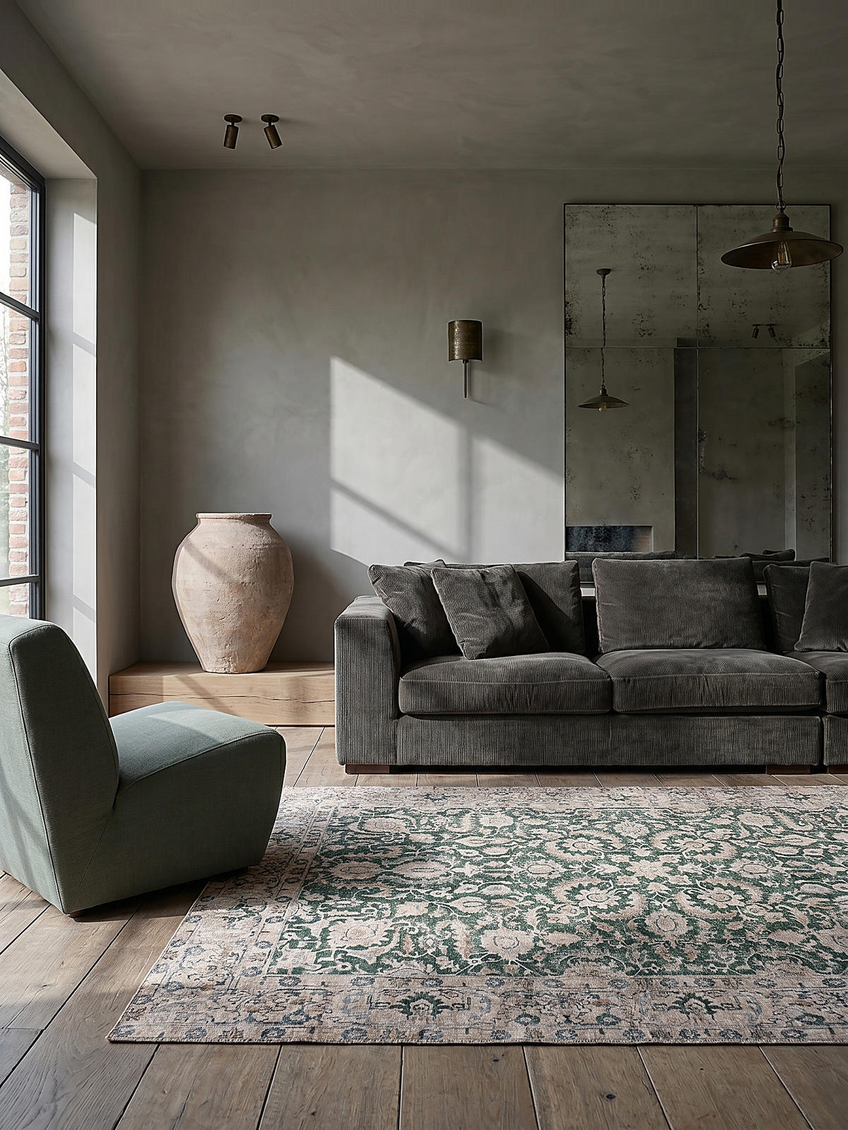 TEPPICH Waschbar HURST, orientalisch, Grün, 115 x 170 cm - Grün, Textil (170/115cm) - KADIMA DESIGN
