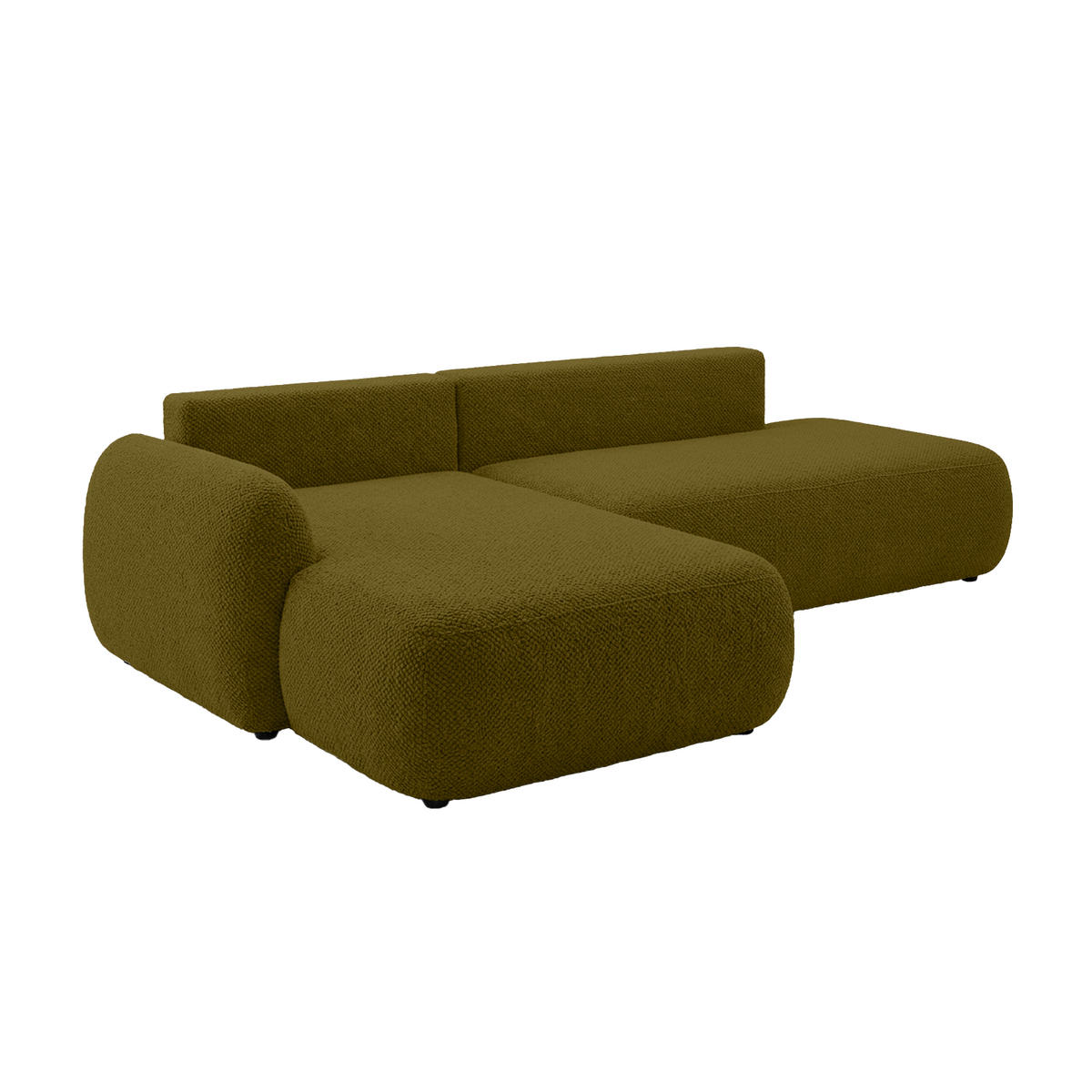 ECKSOFA Munduk I mit Schlaffunktion, Olive - Olivgrün, Textil (302/184cm) - Fedve