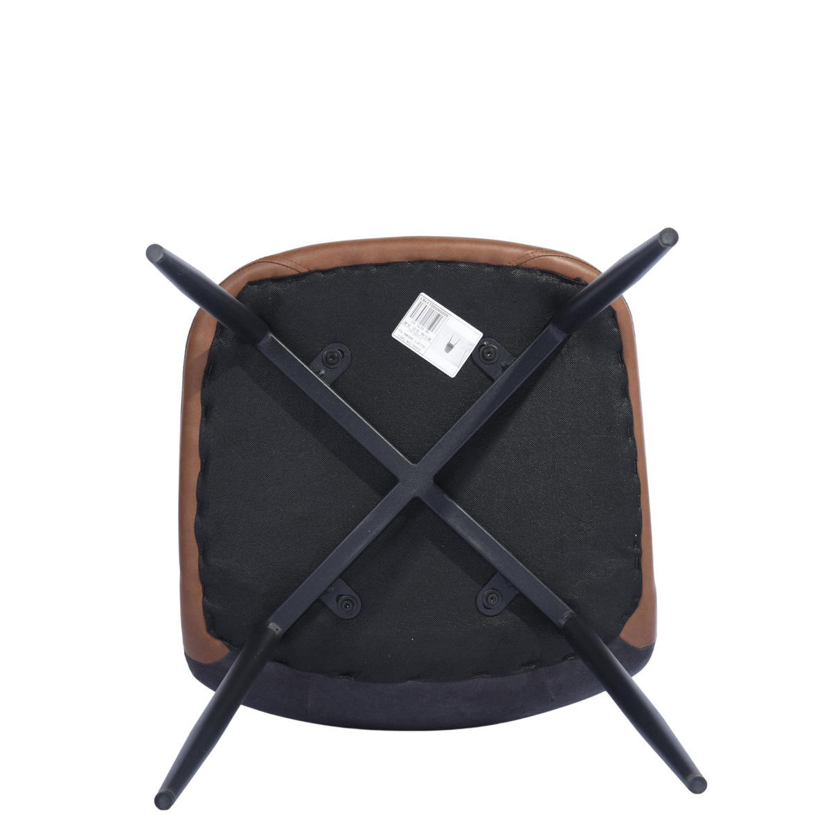 STUHL-SET 2 Stück in Eisen Kunstleder und Samt - Graubraun/Schwarz, Holzwerkstoff/Textil (44/88/53cm) - Urban Meuble