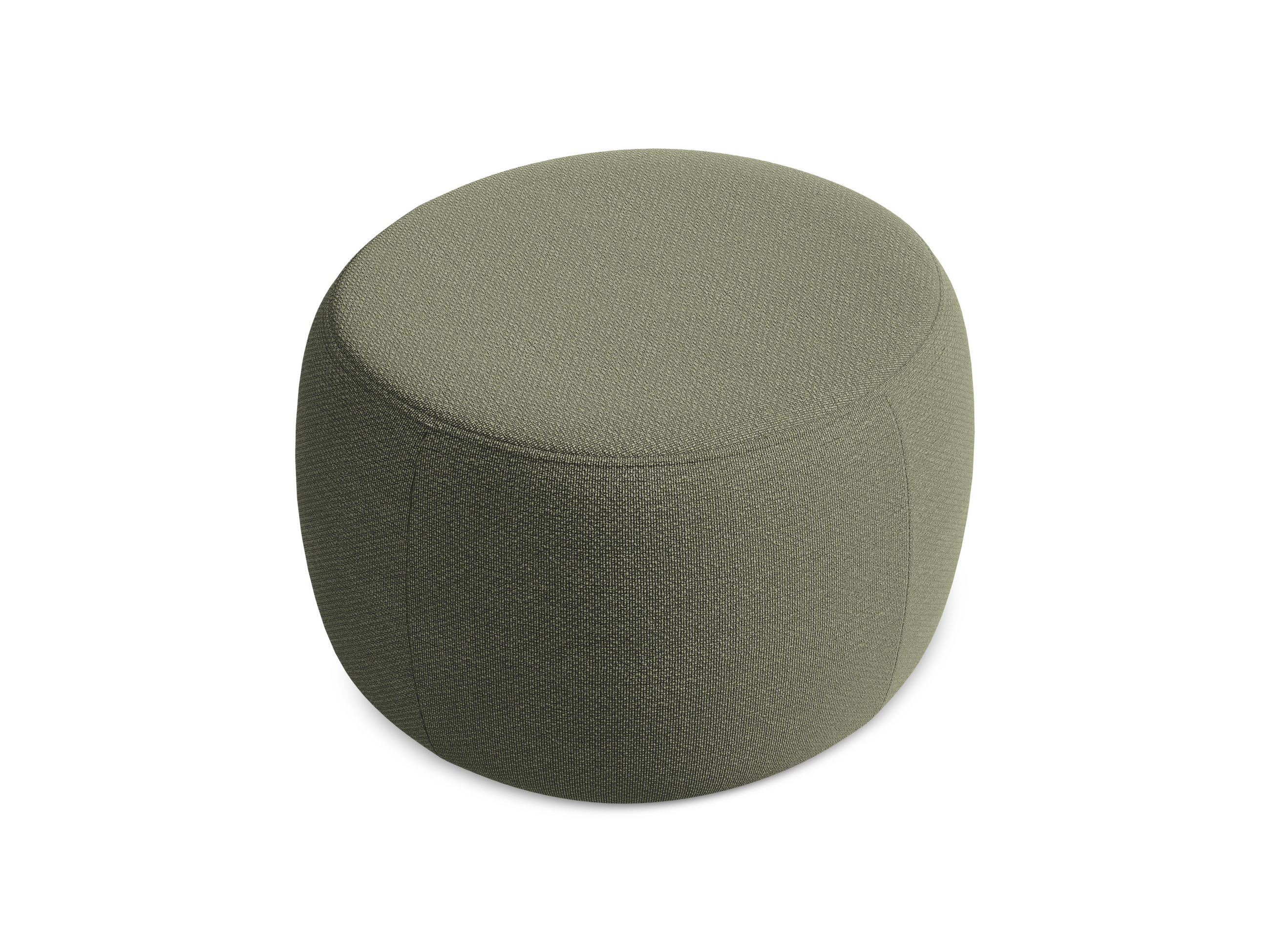 POUF Bouclé Stoff Grün - Blau/Schwarz, Kunststoff/Textil (76/44/67cm) - Makamii