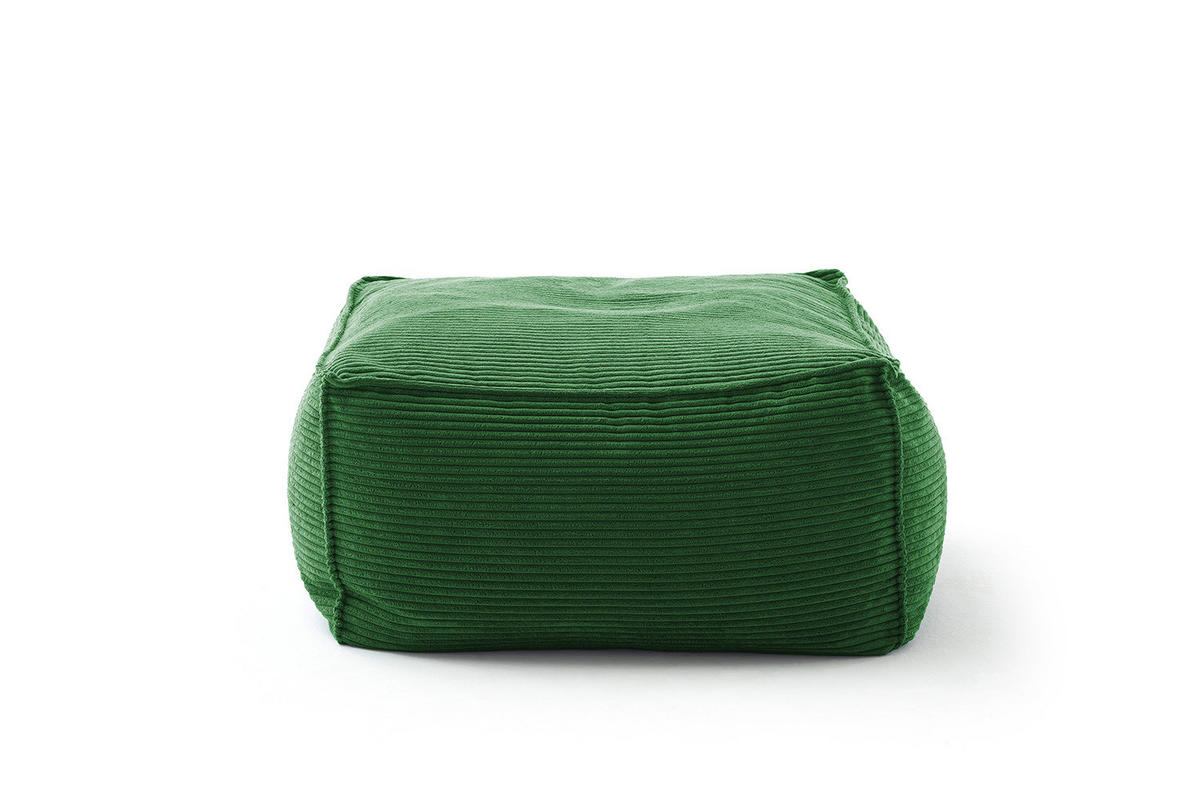 HOCKER ALEA Smaragdgrün Cord - Smaragdgrün, Textil (86/38/86cm) - KAWOLA