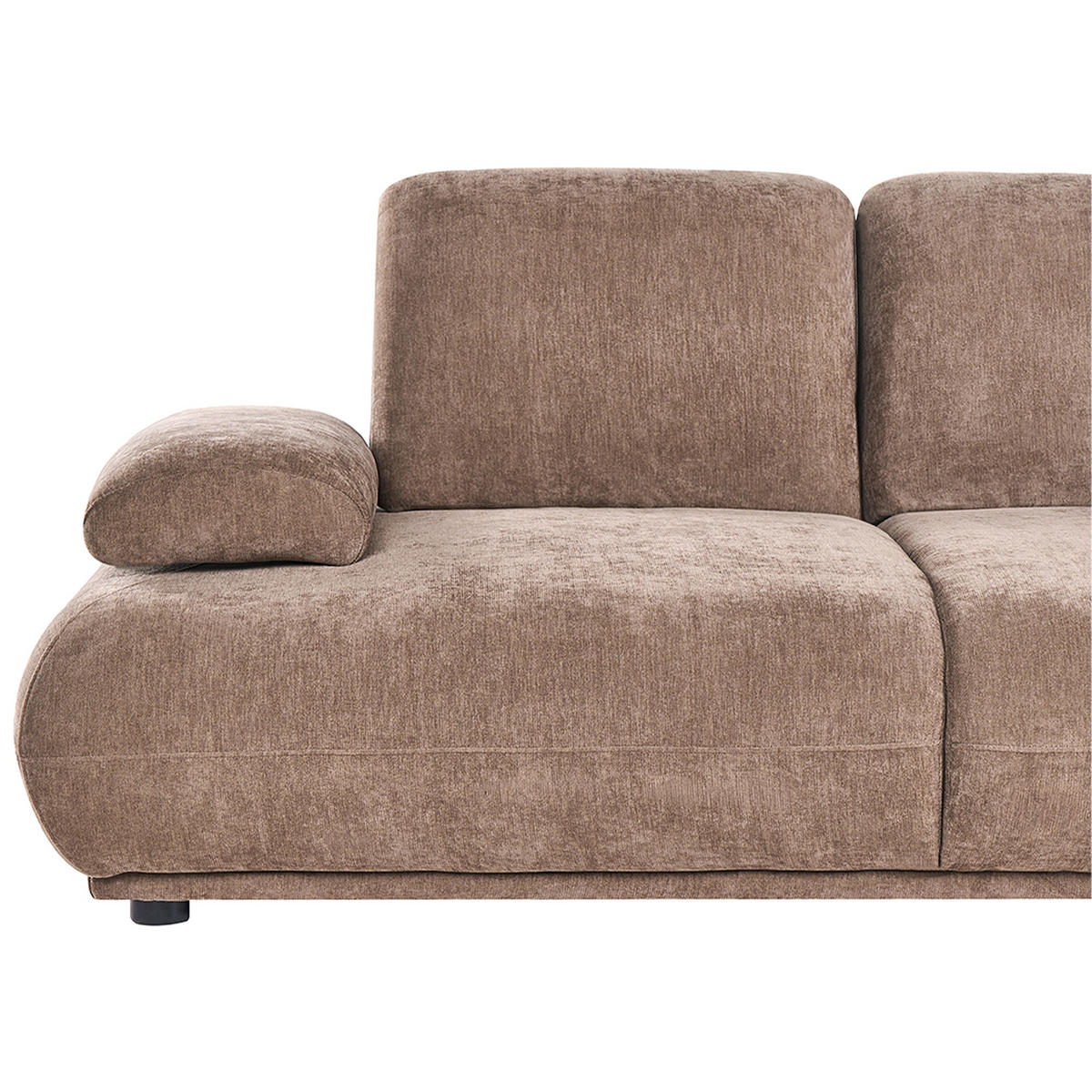 2-SITZER-SOFA Chenillegewebe Braun Nacka - Braun, Textil (174/89/110cm) - Beliani