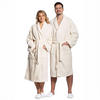 BADEMANTEL, S, 50% Polyester, 50% Baumwolle, Beige - Creme, Textil (Snull) - Zollner