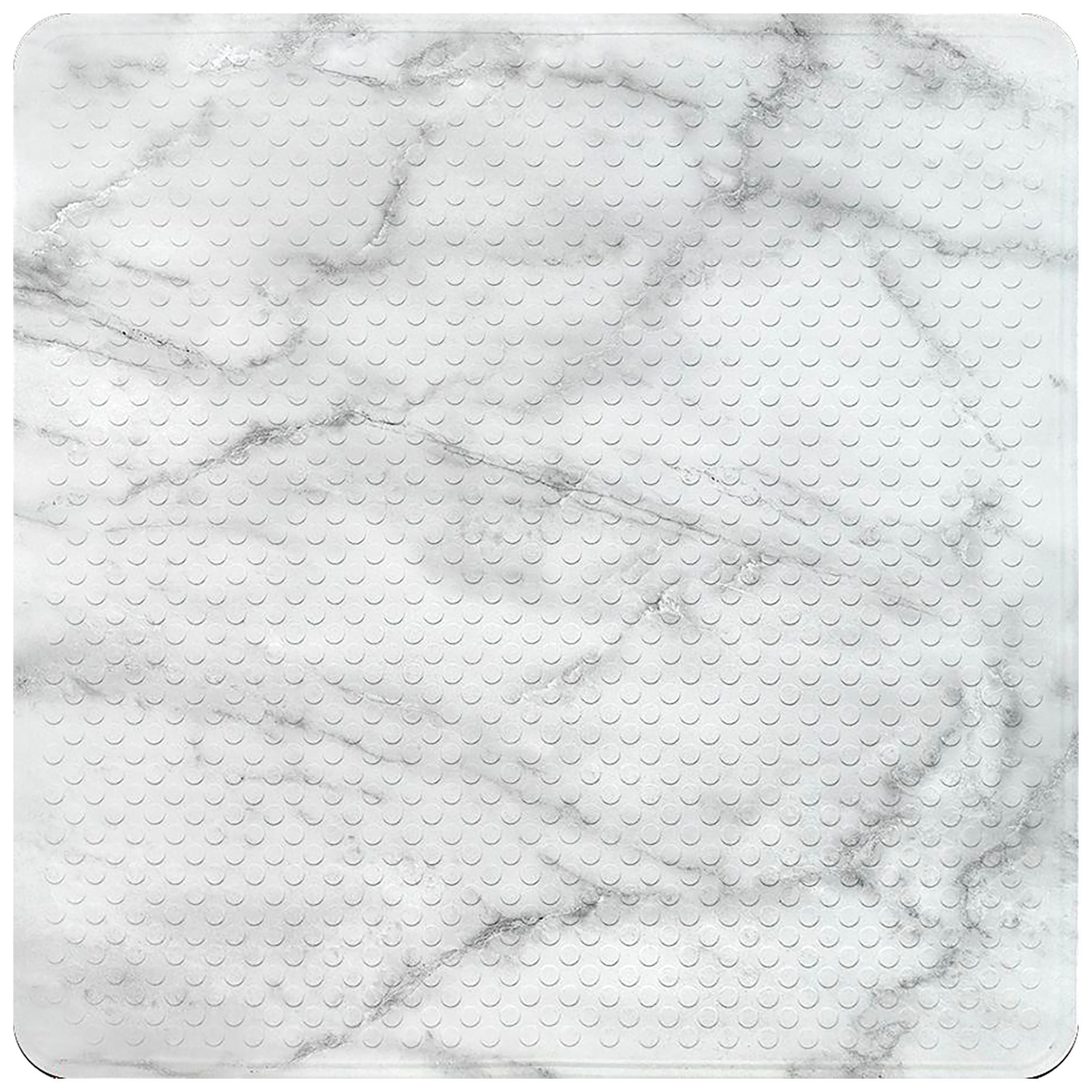 BADEMATTE Marmor - Weiß, Kunststoff (53/53cm) - Sanilo