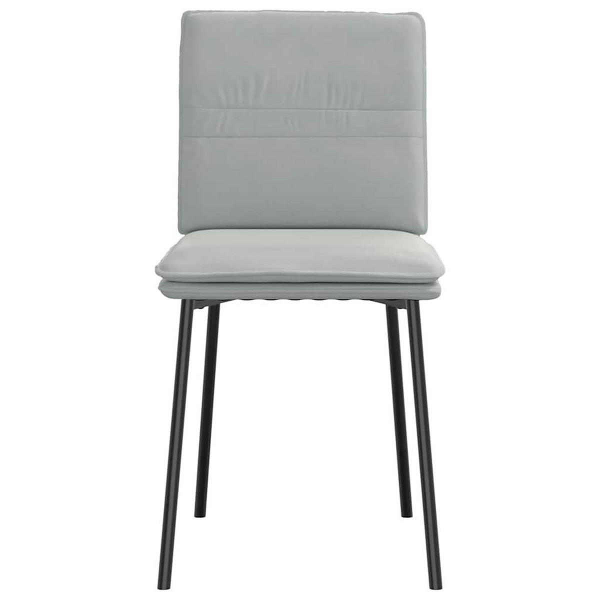 ESSZIMMERSTÜHLE 2 Stk. Hellgrau Samt 45*54*83cm - Hellgrau, Metall (45/83/54cm) - ZMH