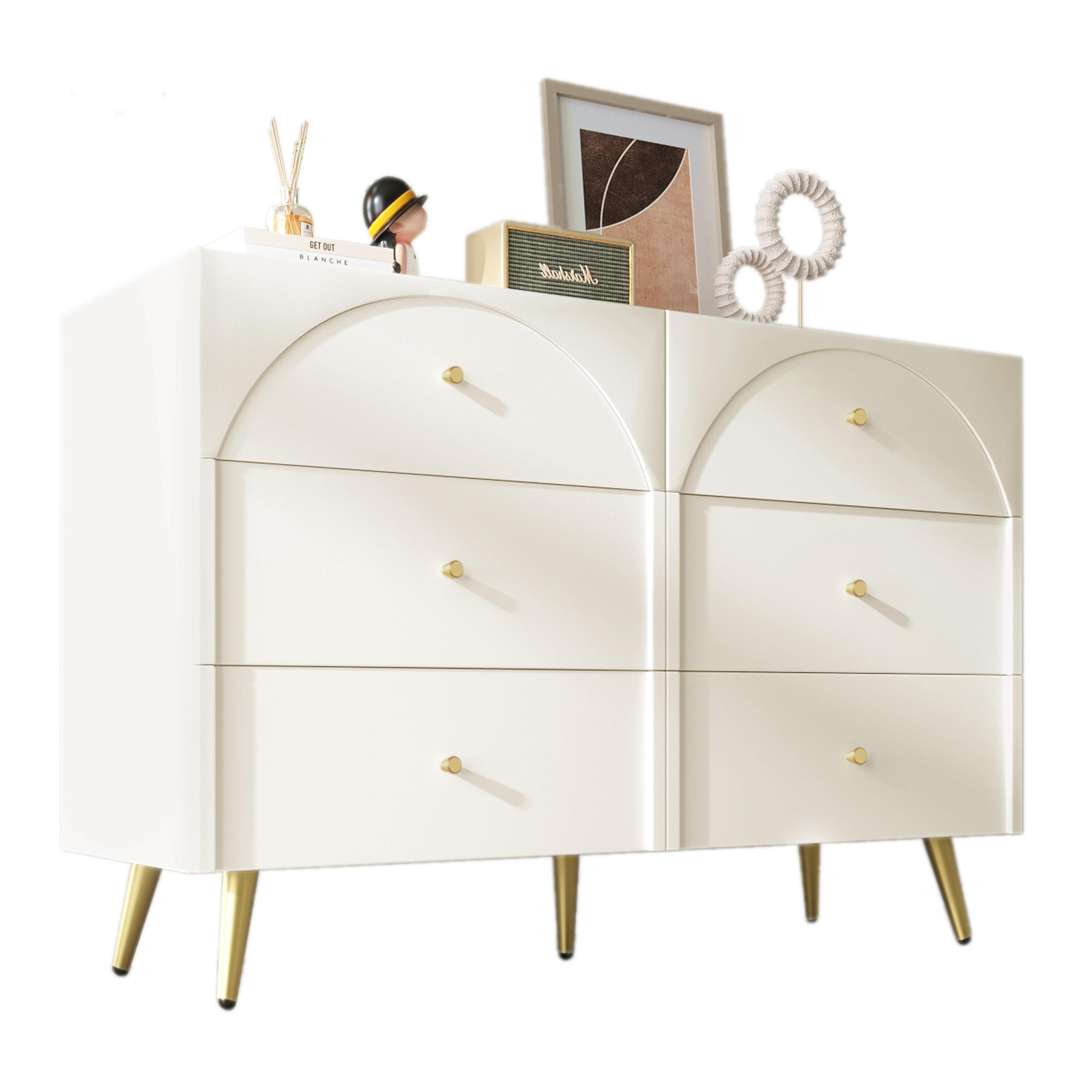 SIDEBOARD Weiß 120/40/85 cm - Weiß, Holzwerkstoff/Metall (40/85/120cm) - Urban Meuble